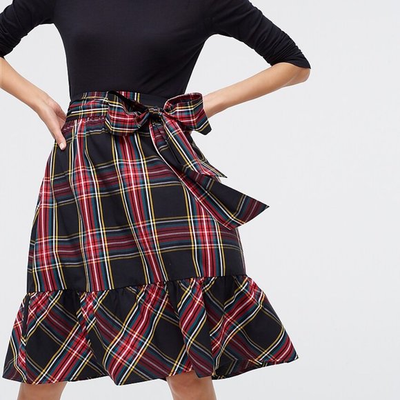 J. Crew Dresses & Skirts - NWT | J.CREW Petite big-bow midi skirt in plaid